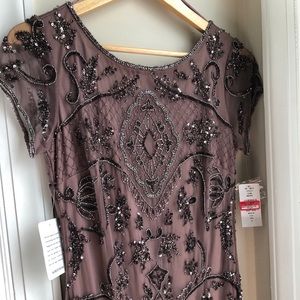 Floor length mauve gown